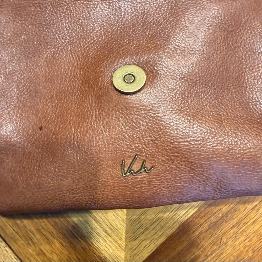 Kuta Vintage Chestnut Braided Leather Crossbody Bag - Picture 2 of 10